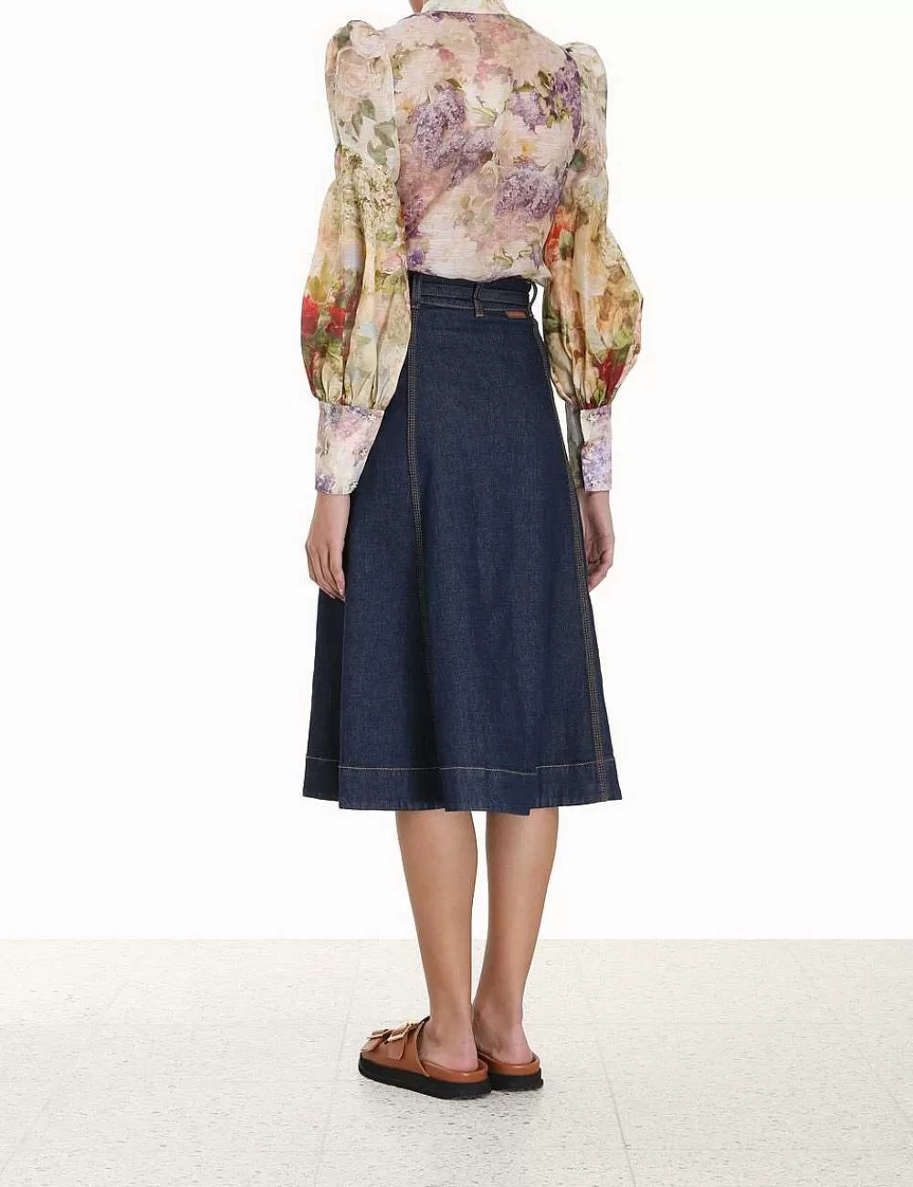 Clearance ZIMMERMANN A Line Denim Skirt