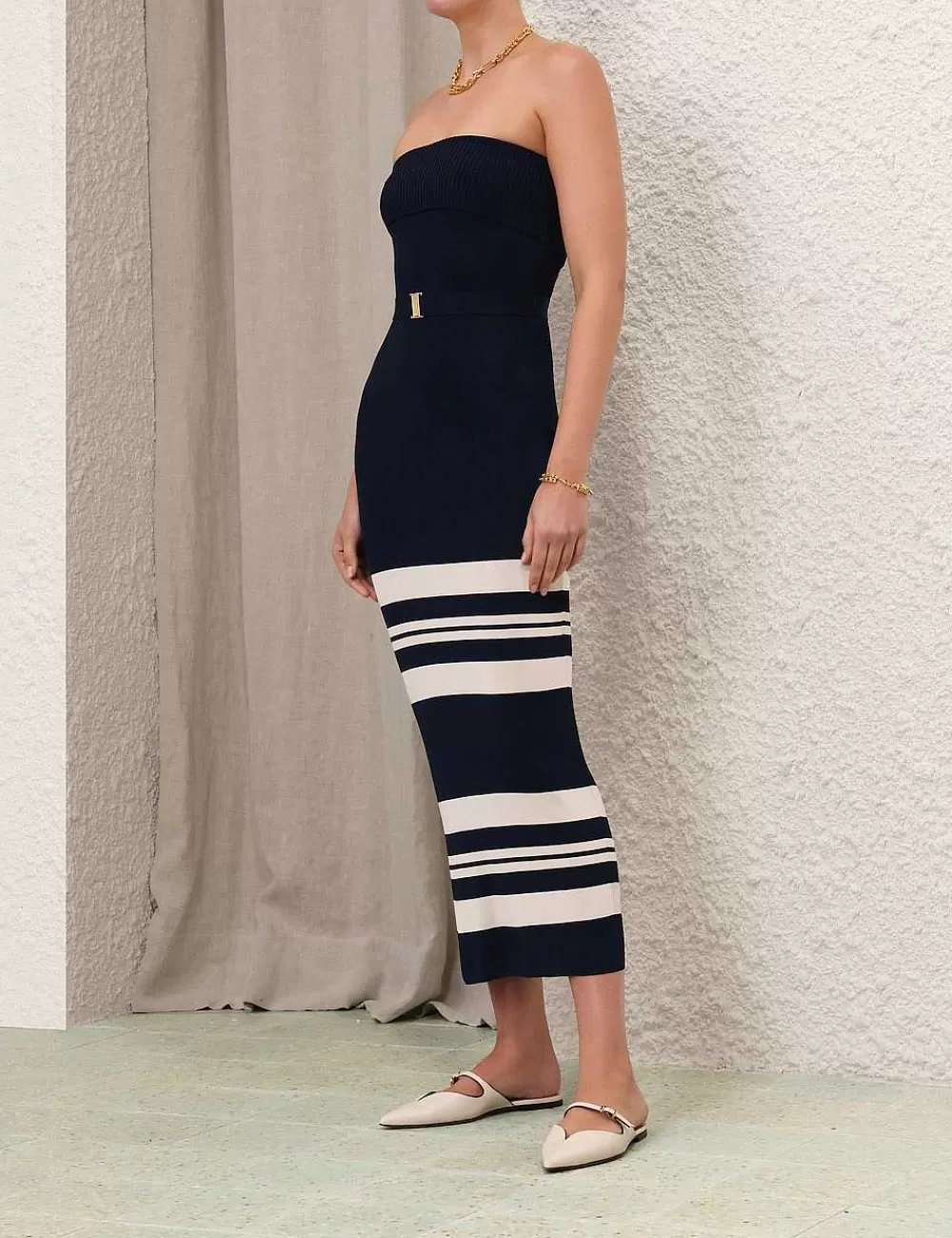 Fashion ZIMMERMANN Acadian Bandeau Midi Dress