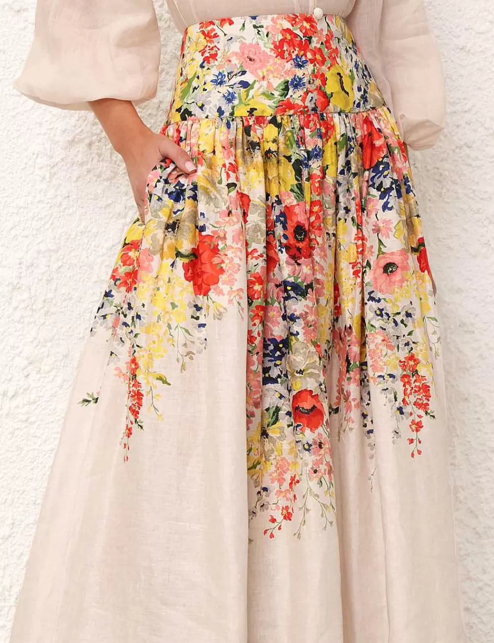 Fashion ZIMMERMANN Alight Basque Midi Skirt