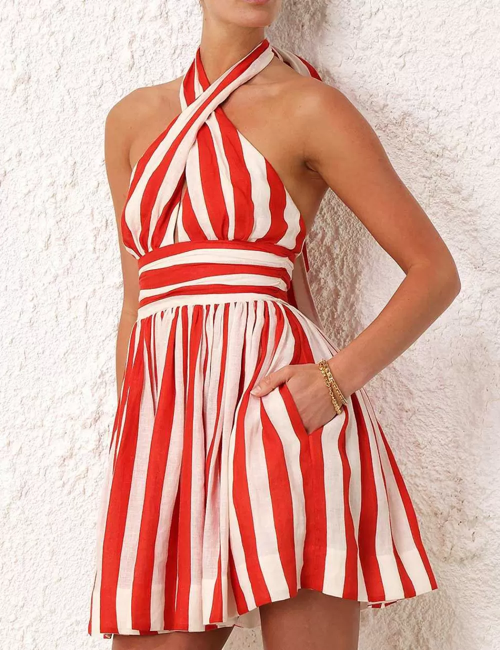 Fashion ZIMMERMANN Alight Halter Mini Dress