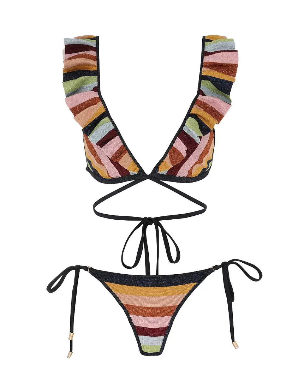 Clearance ZIMMERMANN Alight Lurex Knit Wrap Bikini