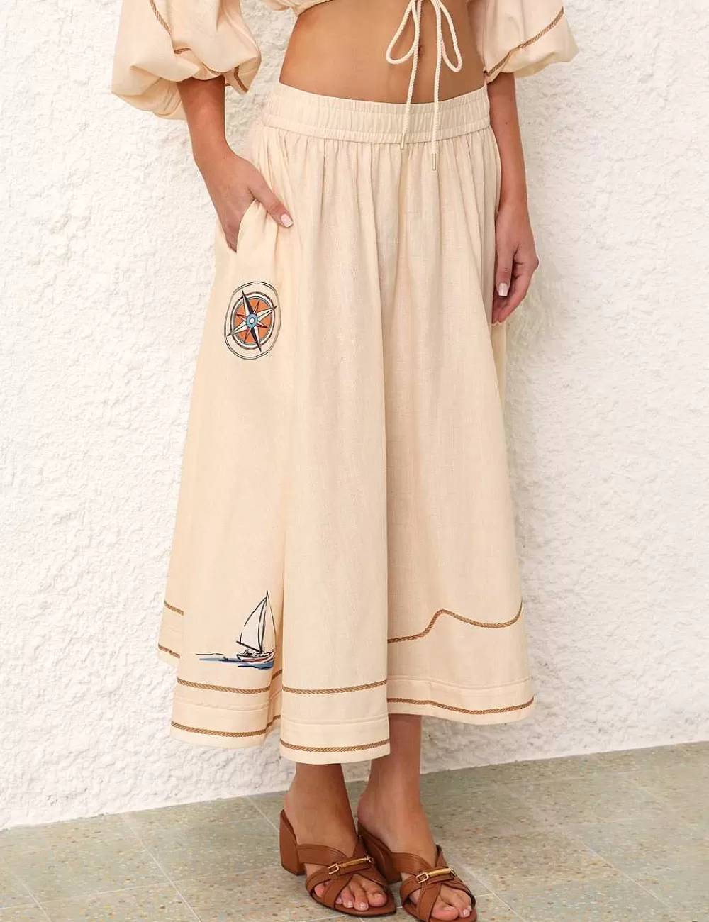Store ZIMMERMANN Alight Swing Skirt