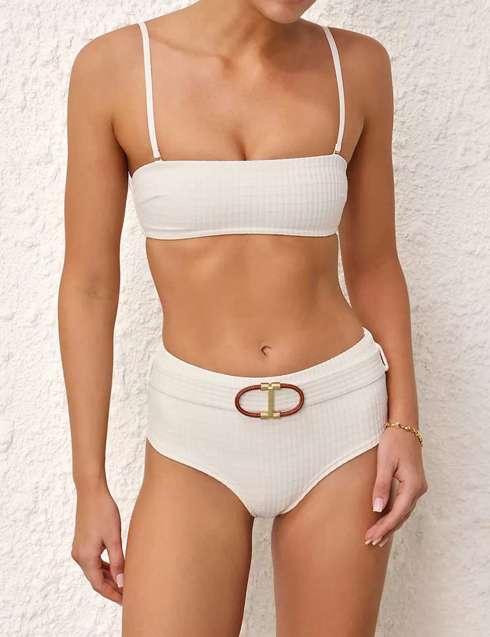 Discount ZIMMERMANN Alight Textured Boyleg Bikini
