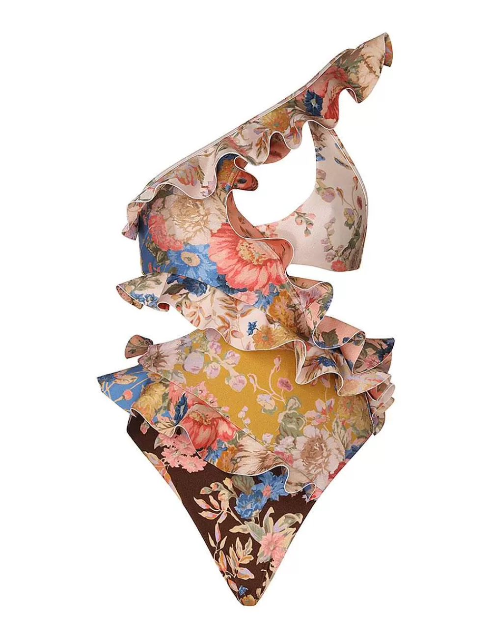 Fashion ZIMMERMANN August Asymmetric Frill 1Pc