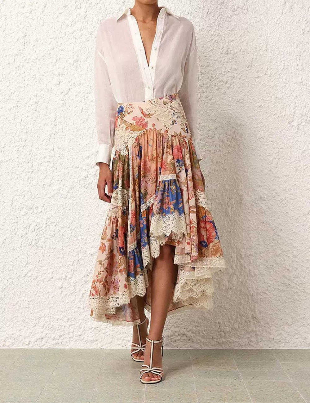 Discount ZIMMERMANN August Asymmetric Skirt