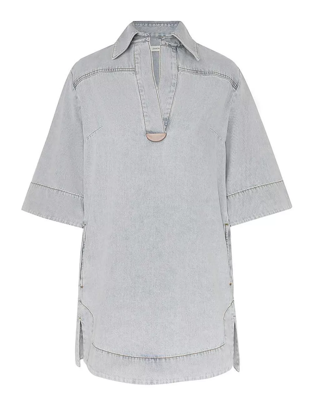 Fashion ZIMMERMANN August Denim Tunic Dress