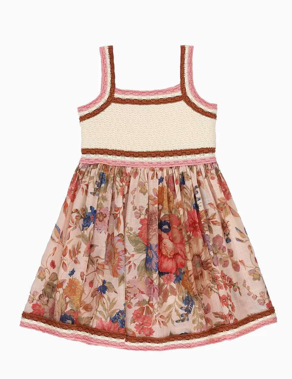 New ZIMMERMANN August Knit Top Woven Dress