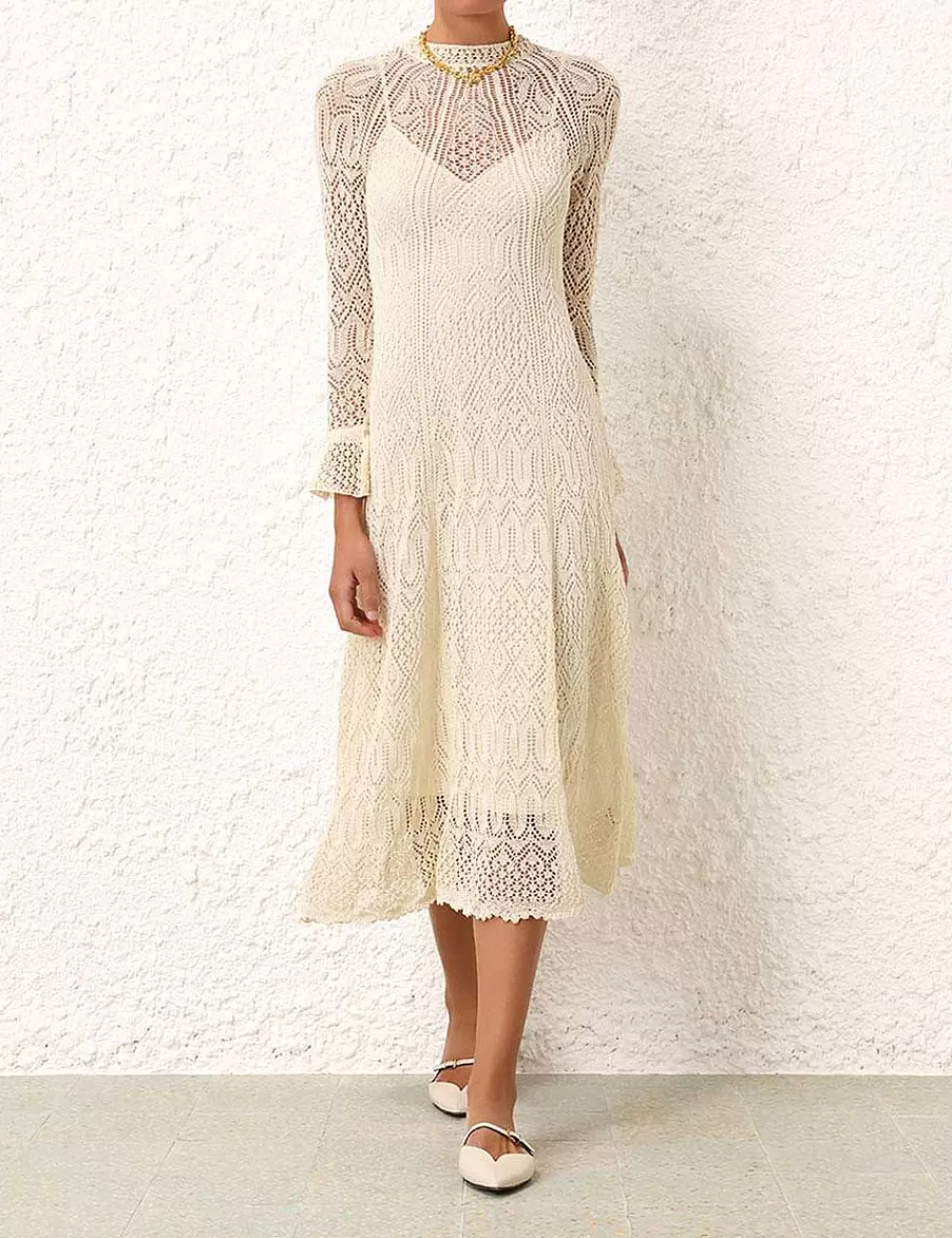 Hot ZIMMERMANN August Lace Knit Dress