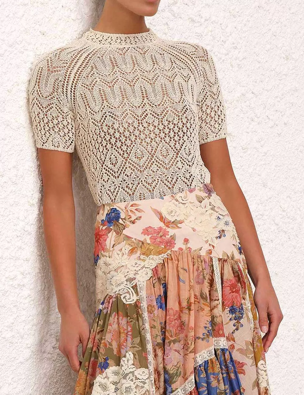 Cheap ZIMMERMANN August Lace Knit Tee