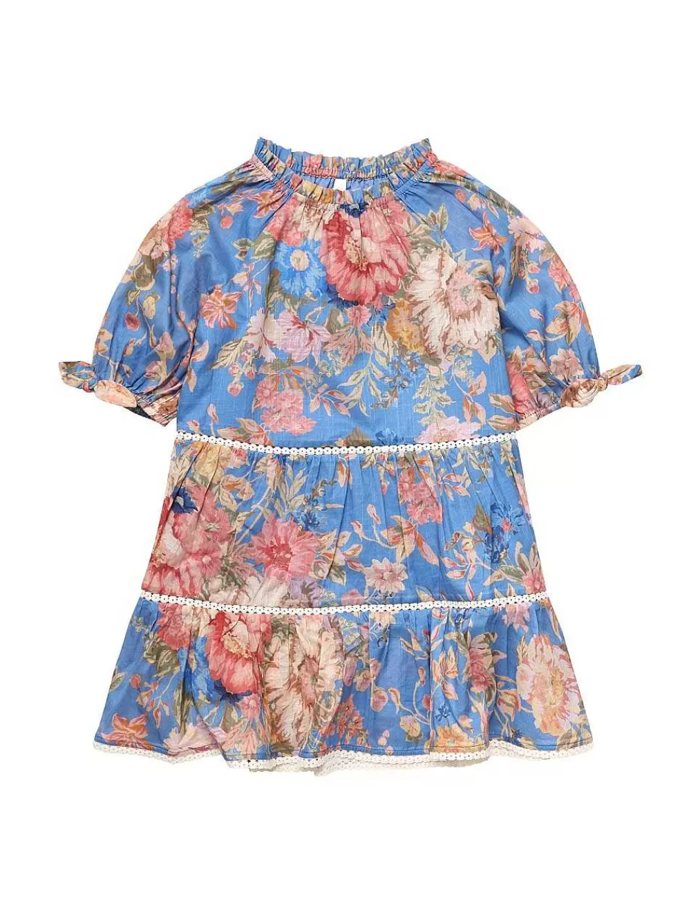 Shop ZIMMERMANN August Puff Sleeve Mini Dress