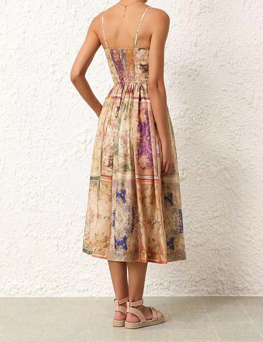 Cheap ZIMMERMANN August Tie Front Midi Dress