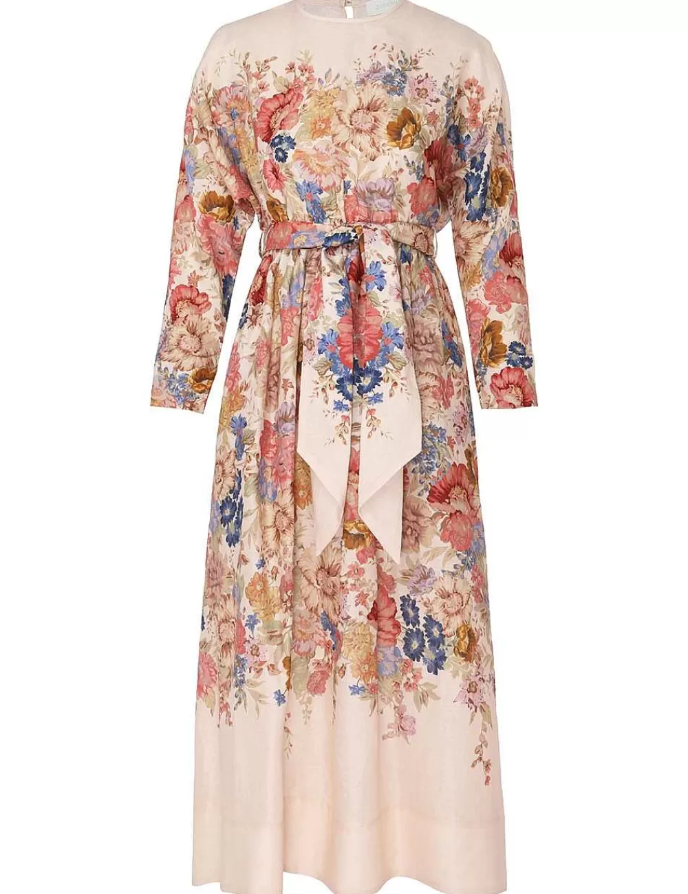 Best Sale ZIMMERMANN August Tie Waist Midi Dress