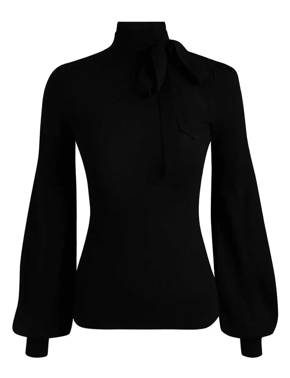 Hot ZIMMERMANN Blouson Tie-Neck Sweater