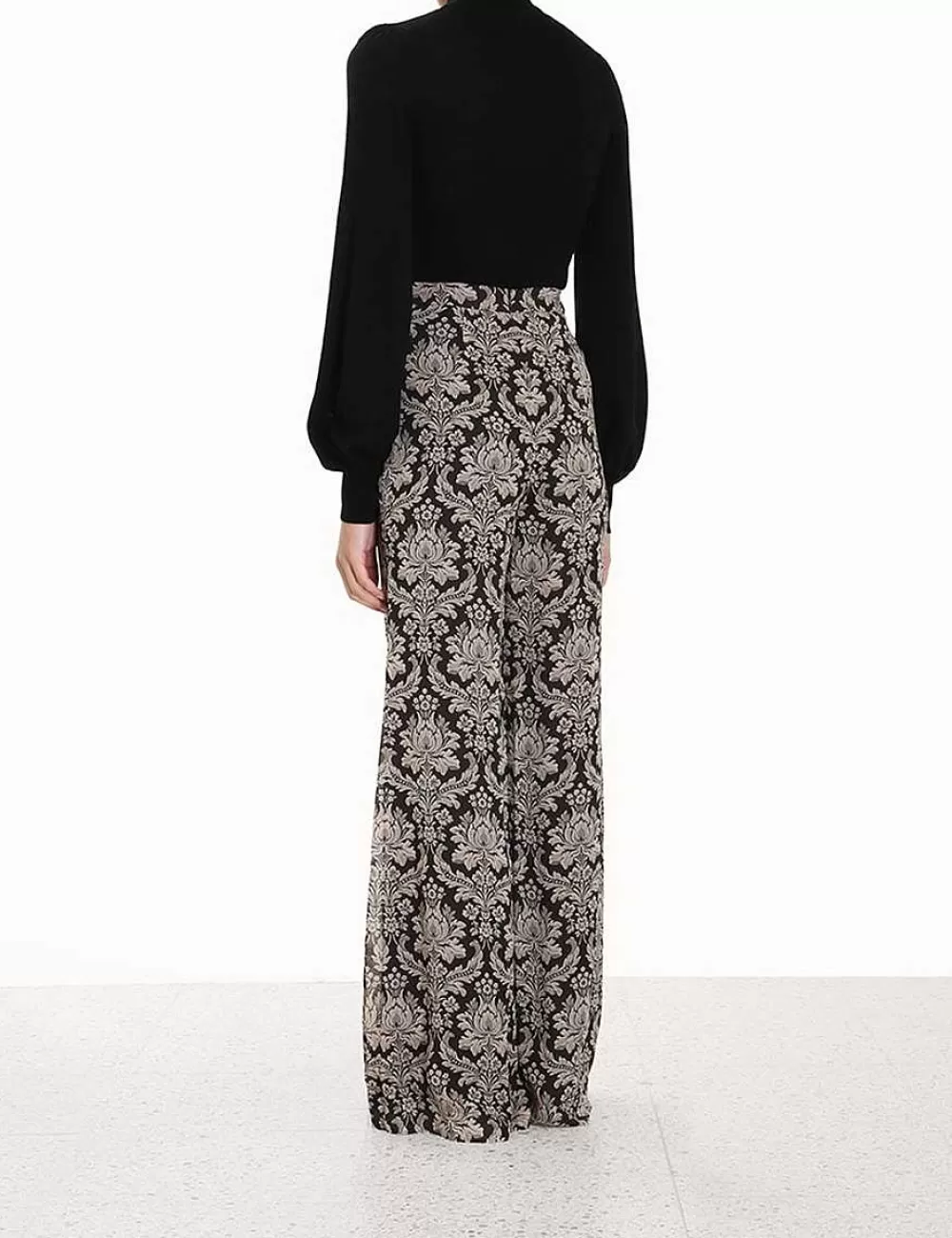 Cheap ZIMMERMANN Blouson Tie-Neck Sweater