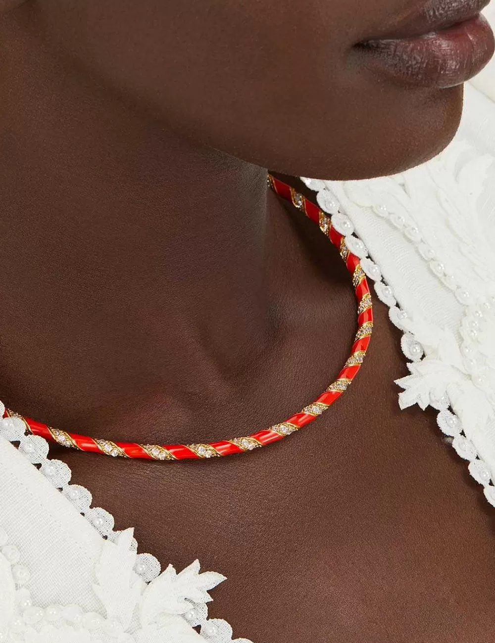 Discount ZIMMERMANN Candy Stripe Pave Choker