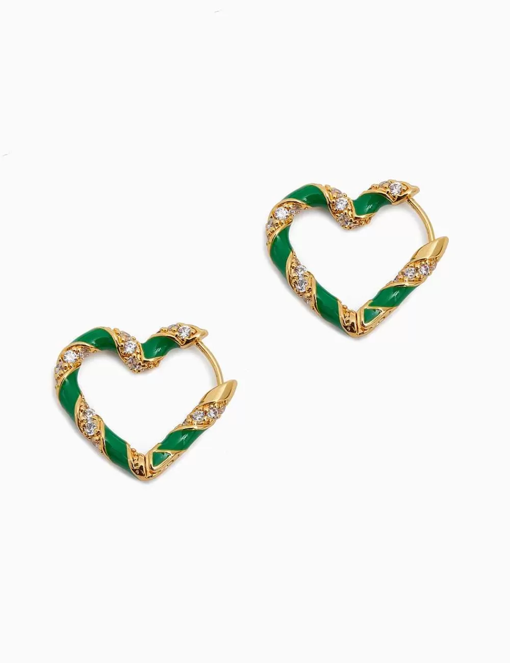Flash Sale ZIMMERMANN Candy Stripe Pave Heart Hoops