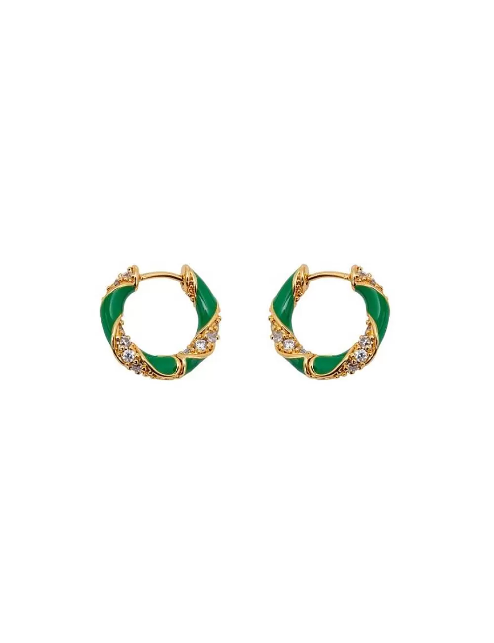Best Sale ZIMMERMANN Candy Stripe Pave Hoops