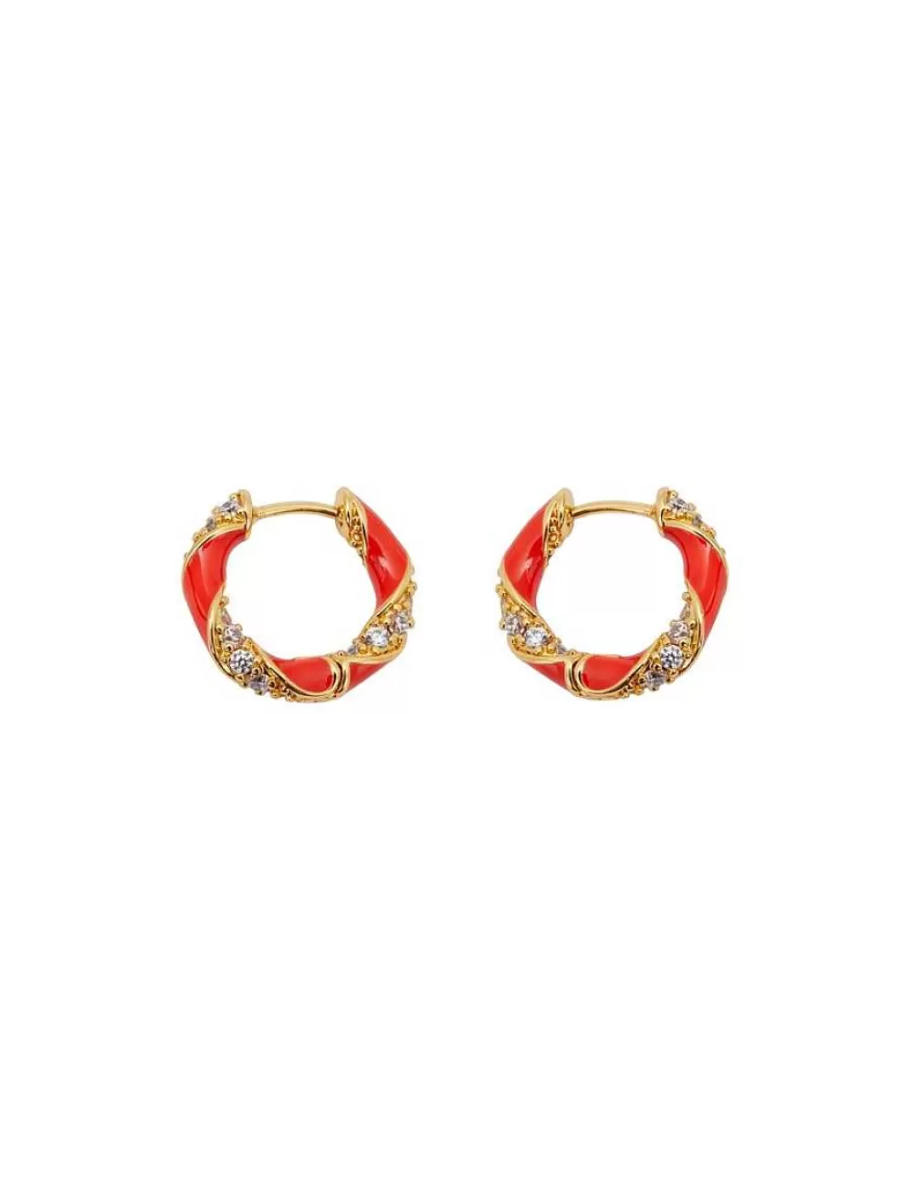 New ZIMMERMANN Candy Stripe Pave Hoops