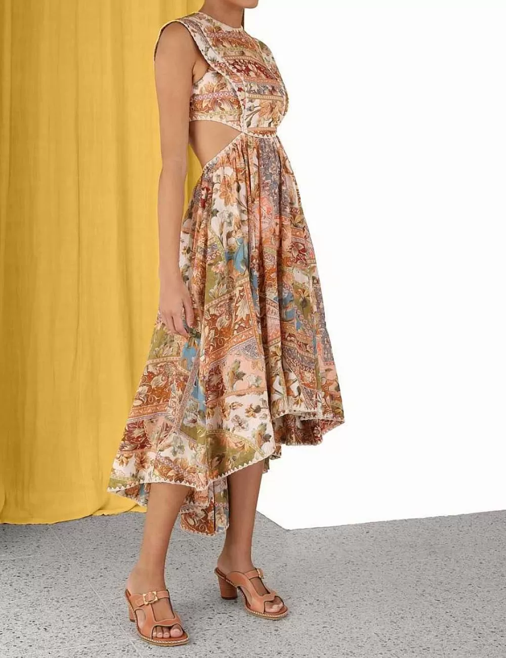 Hot ZIMMERMANN Chintz Asymmetric Dress