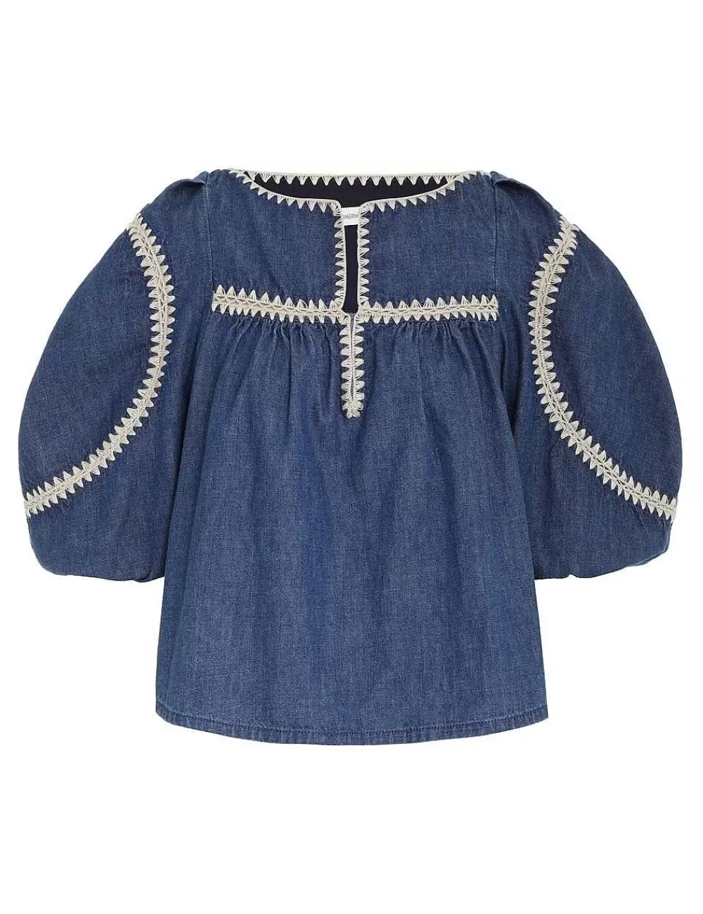 Outlet ZIMMERMANN Chintz Denim Smock Top
