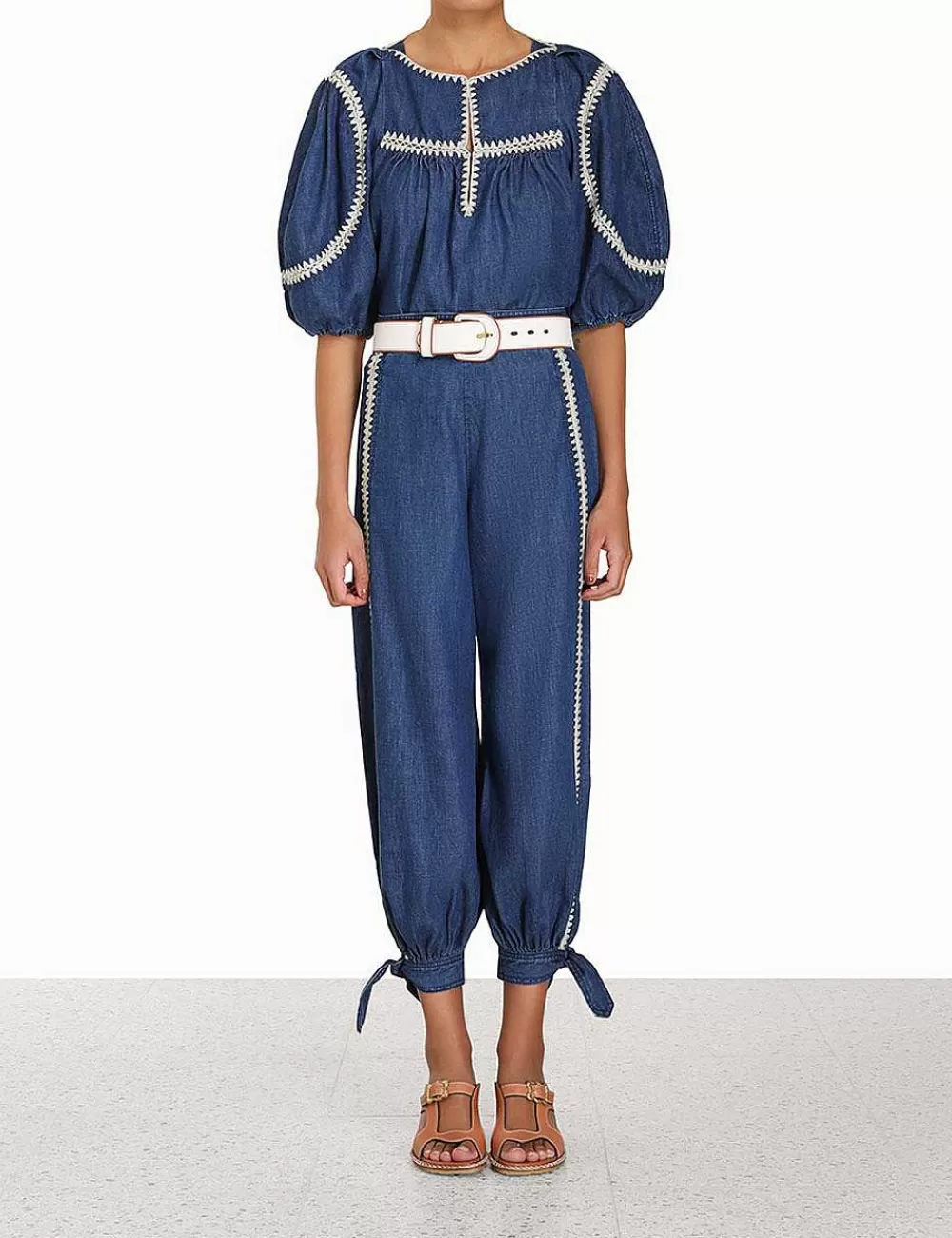 Best Sale ZIMMERMANN Chintz Denim Smock Top