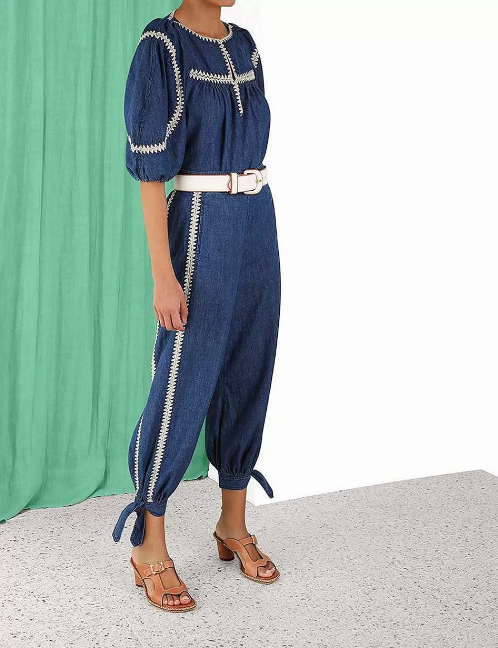 Best Sale ZIMMERMANN Chintz Denim Smock Top