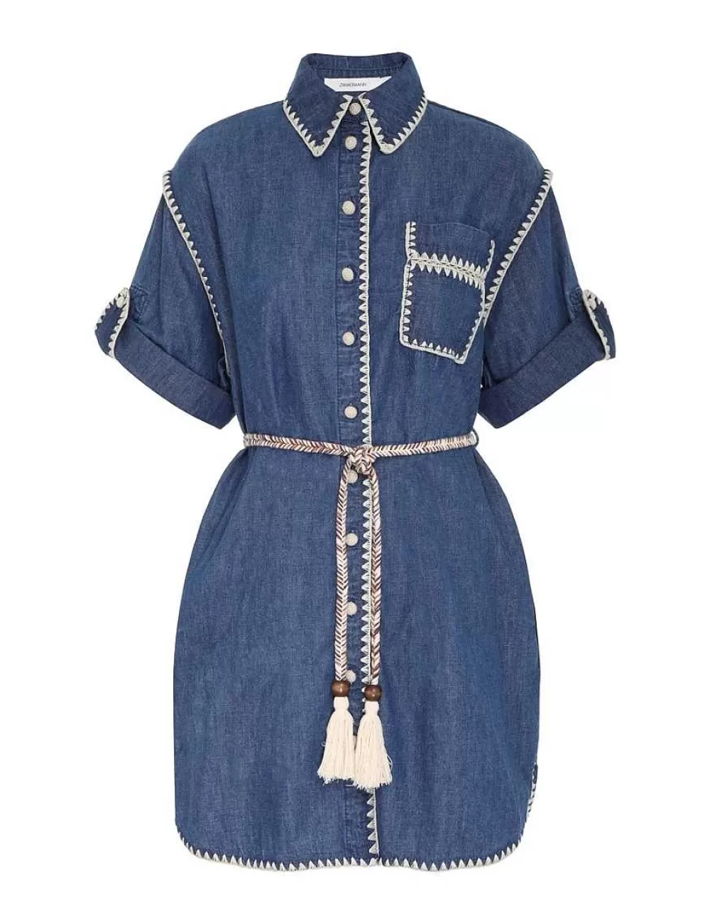 Best ZIMMERMANN Chintz Mini Shirt Dress