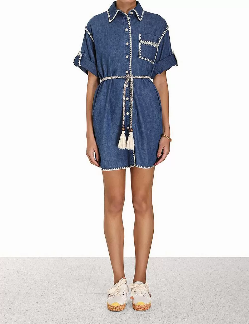 Best ZIMMERMANN Chintz Mini Shirt Dress