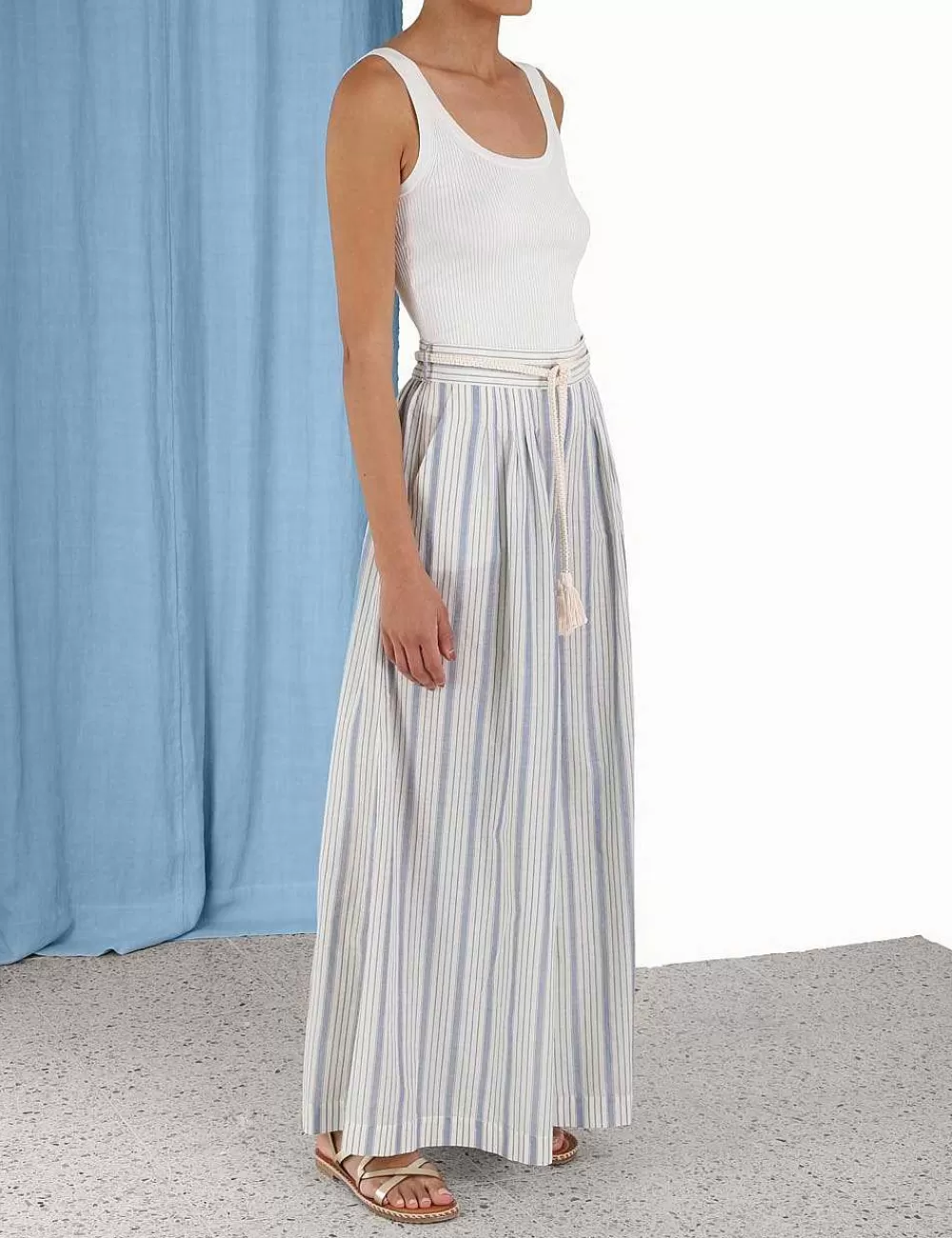 Cheap ZIMMERMANN Chintz Striped Relaxed Pant
