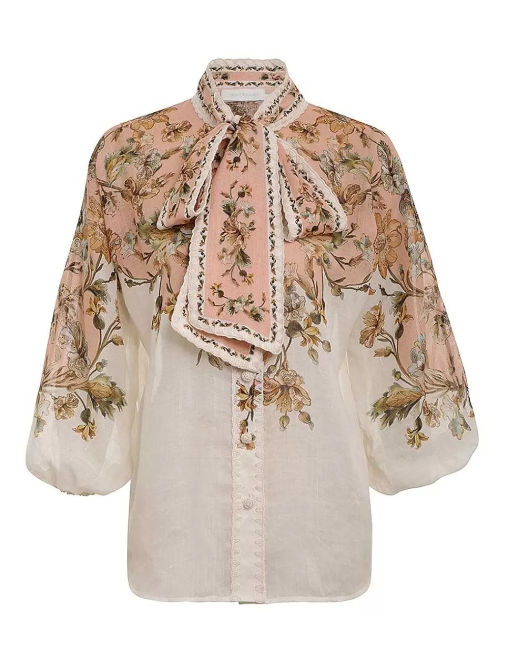 Best Sale ZIMMERMANN Chintz Tie Neck Blouse