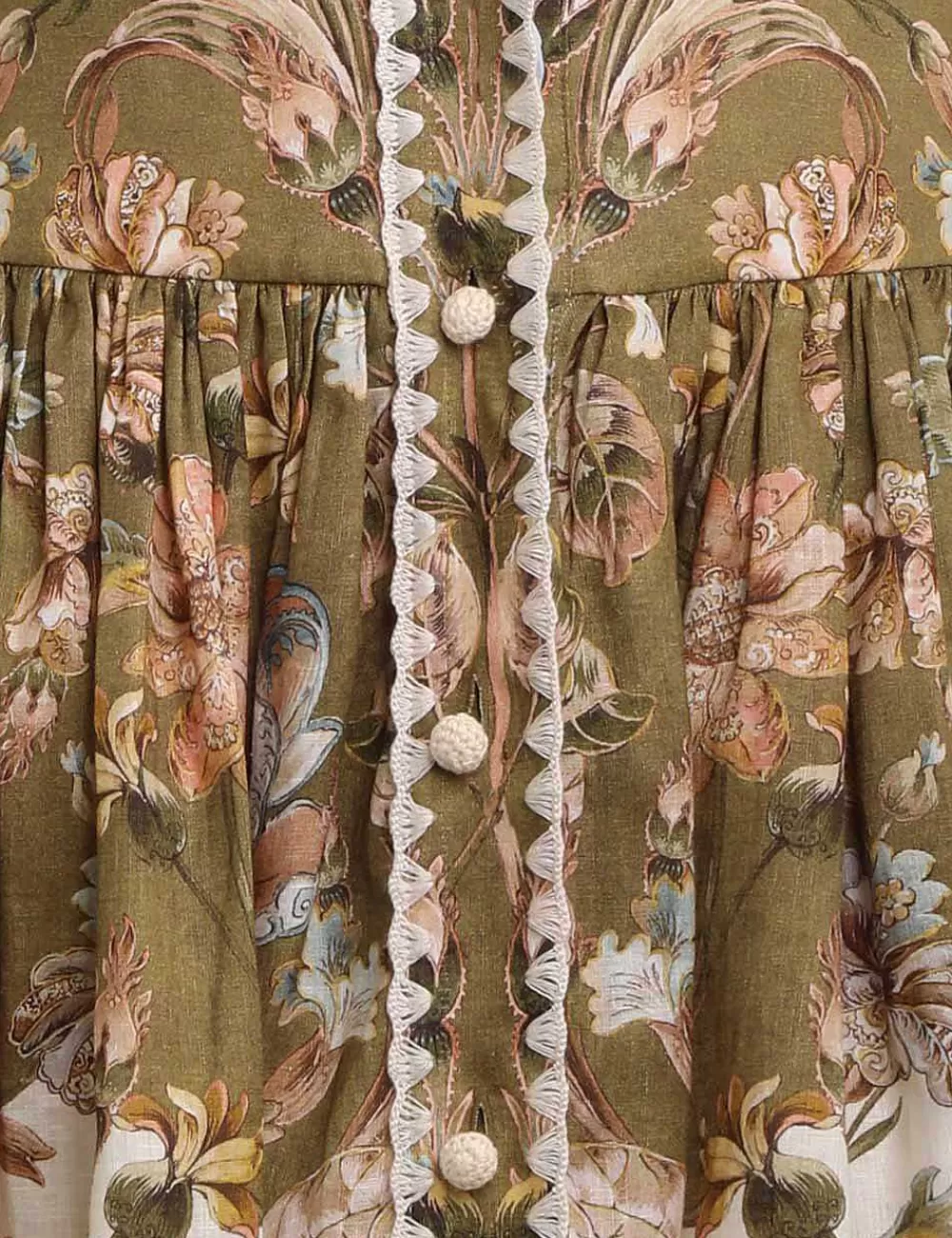 Shop ZIMMERMANN Chintz Tie Neck Mini Dress