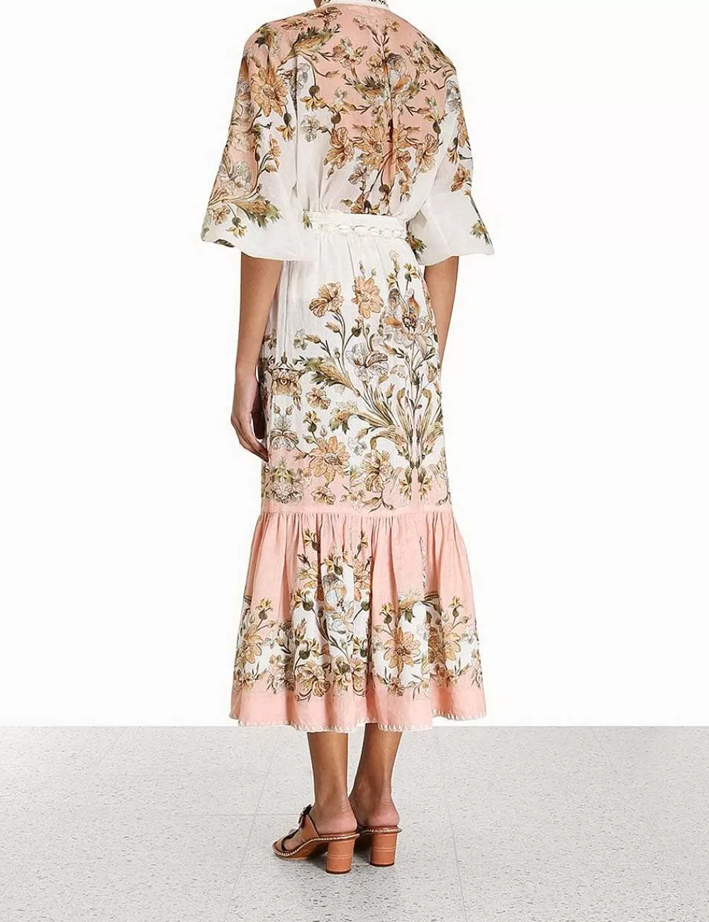 Clearance ZIMMERMANN Chintz Tiered Midi Skirt
