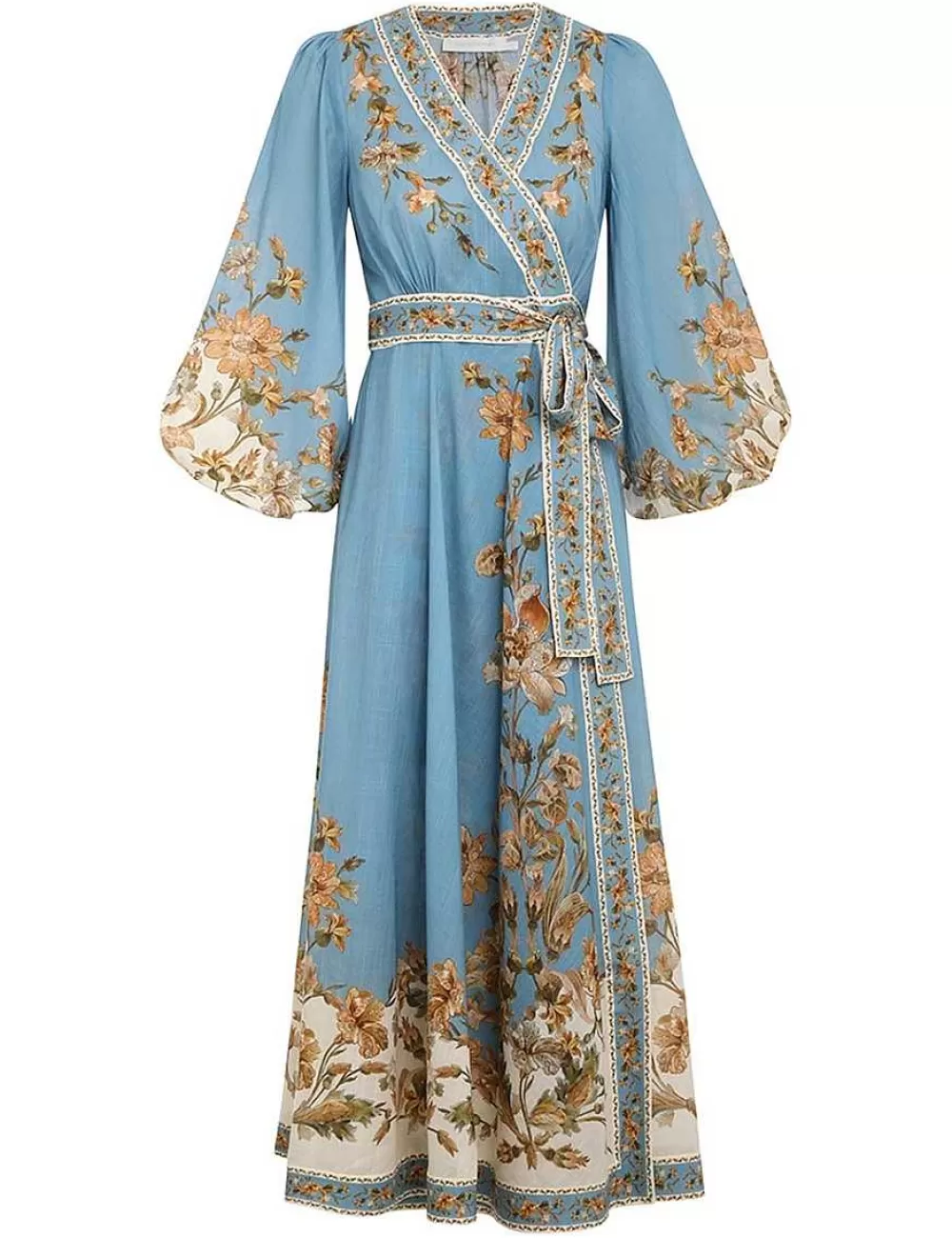 Best ZIMMERMANN Chintz Wrap Midi Dress