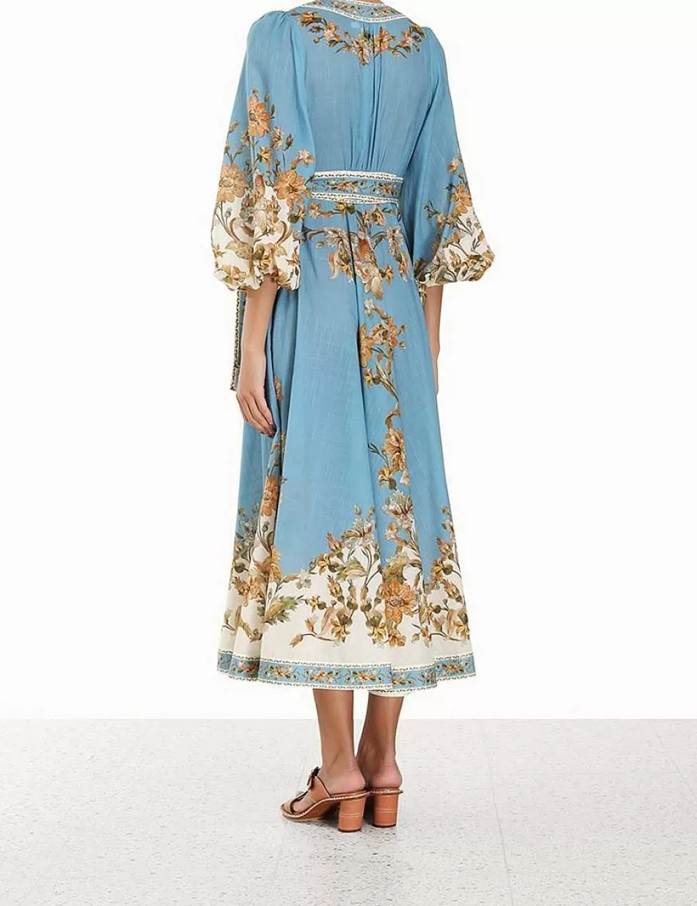 Fashion ZIMMERMANN Chintz Wrap Midi Dress