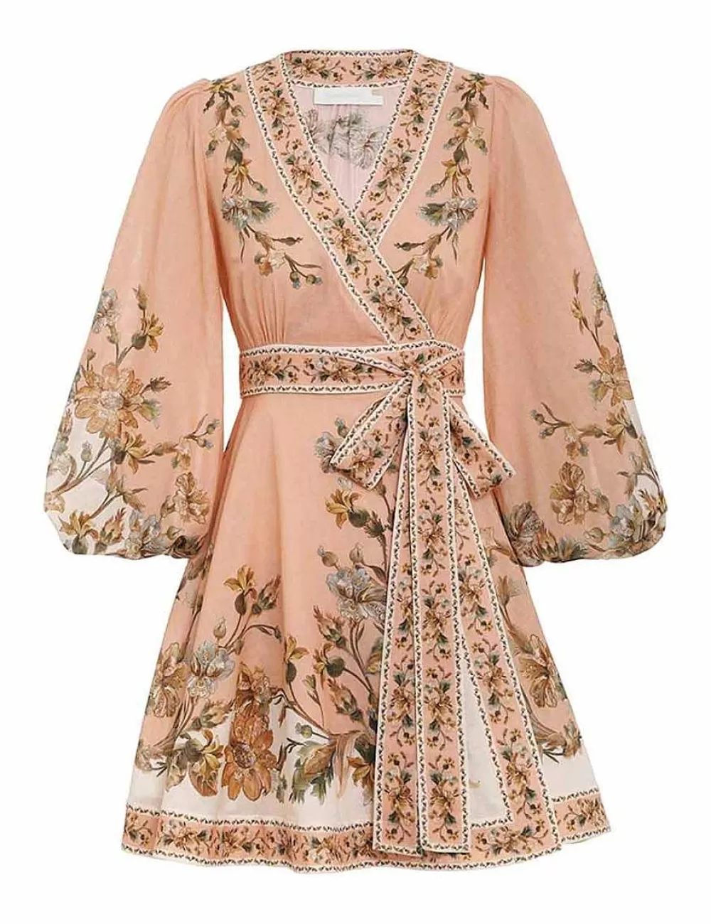 Best ZIMMERMANN Chintz Wrap Mini Dress