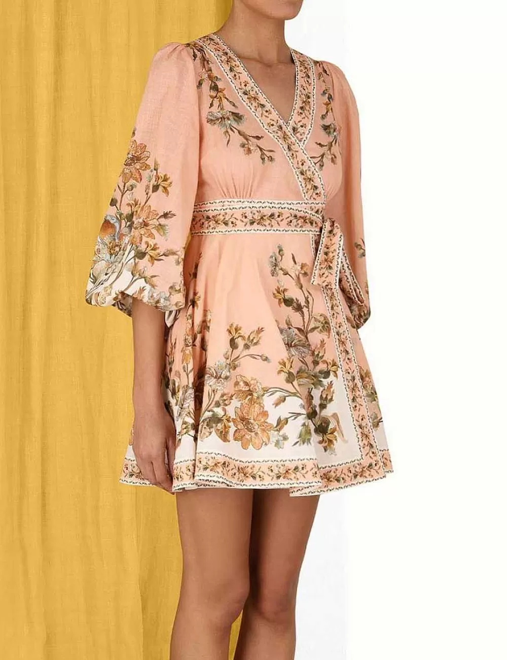 Clearance ZIMMERMANN Chintz Wrap Mini Dress