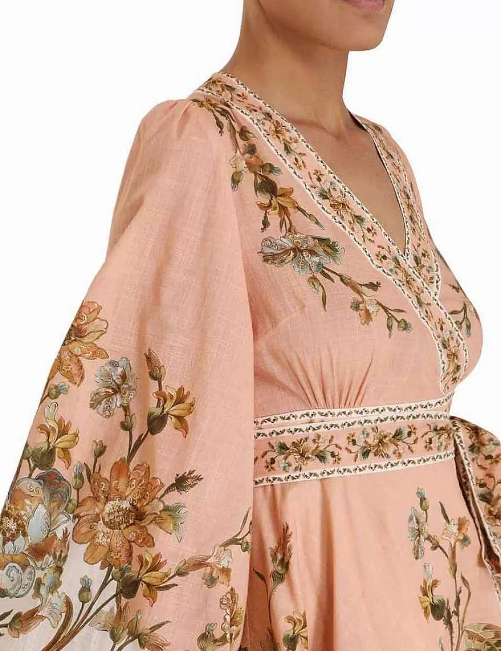 Clearance ZIMMERMANN Chintz Wrap Mini Dress