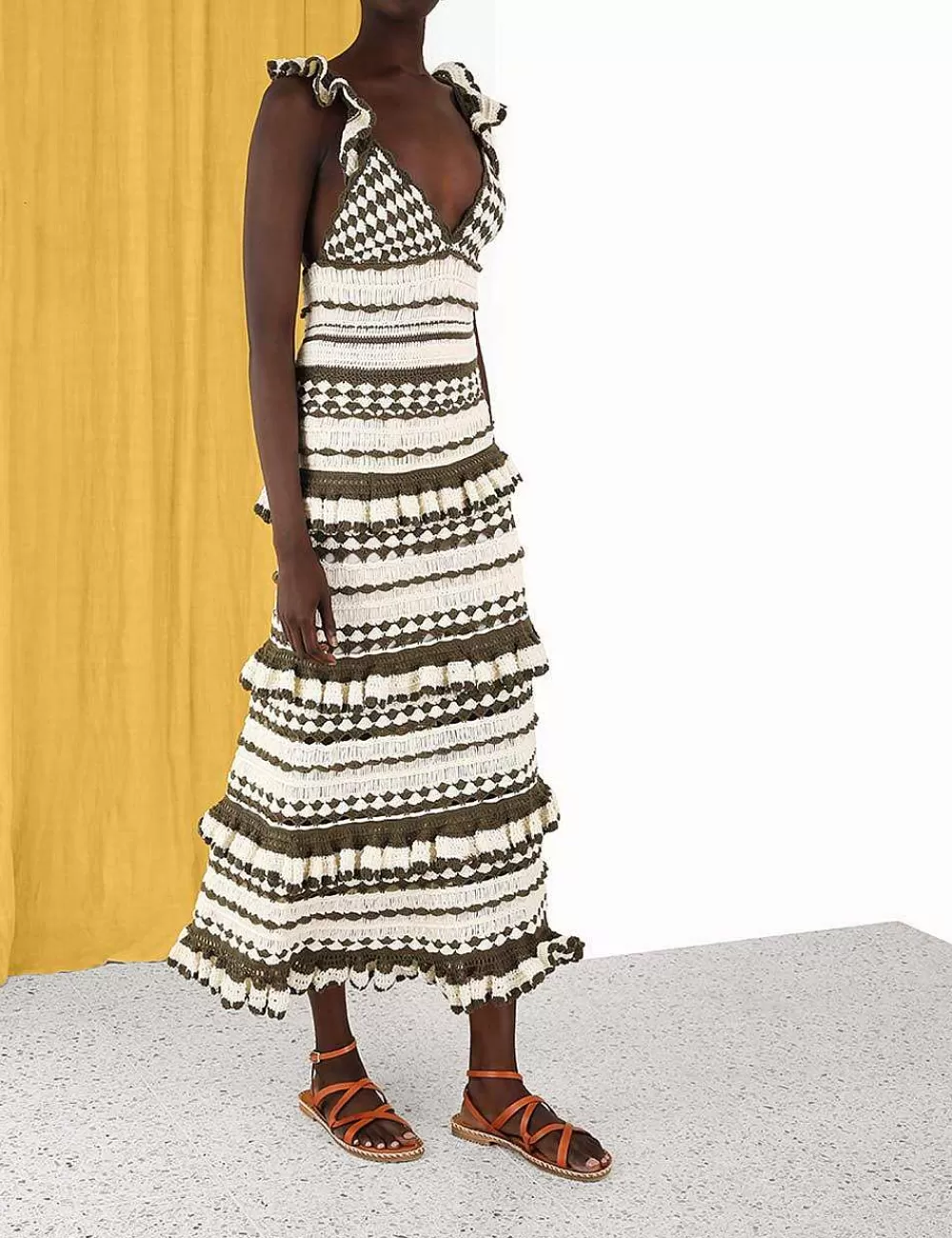 Best Sale ZIMMERMANN Devi Crochet Frill Dress