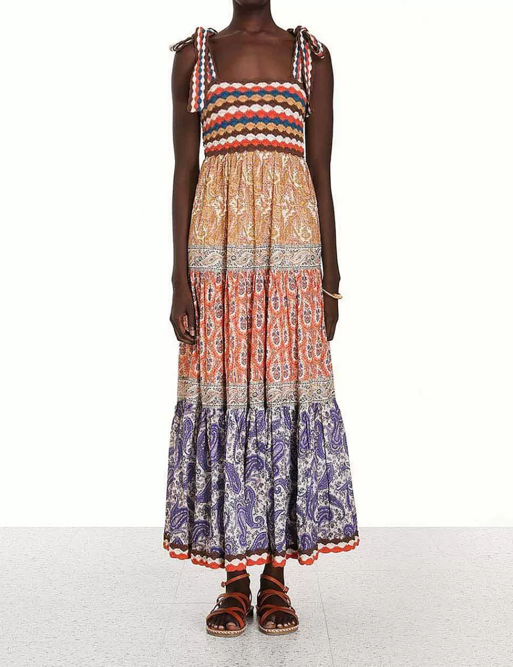 Cheap ZIMMERMANN Devi Crochet Spliced Dress