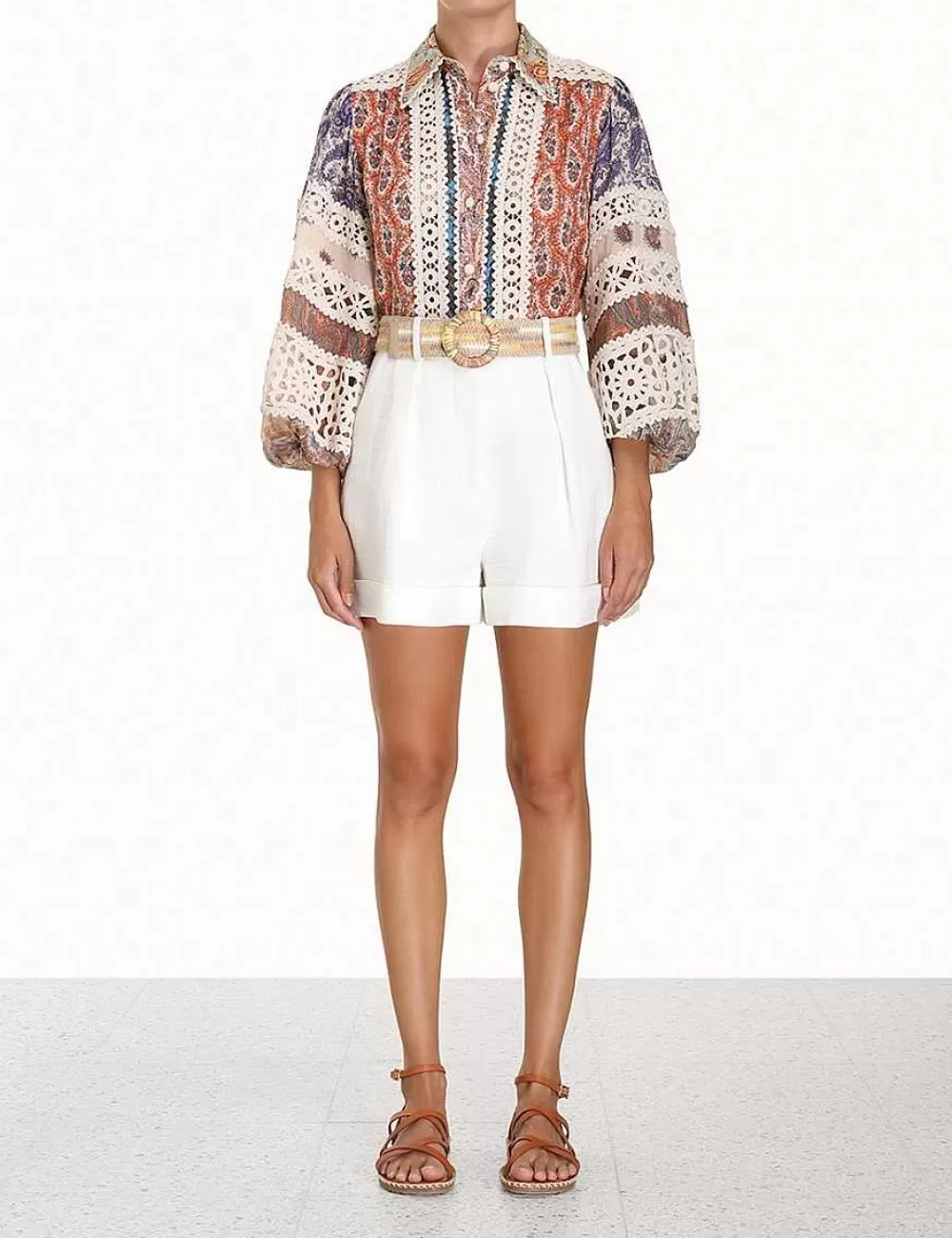Clearance ZIMMERMANN Devi Cuffed Shorts