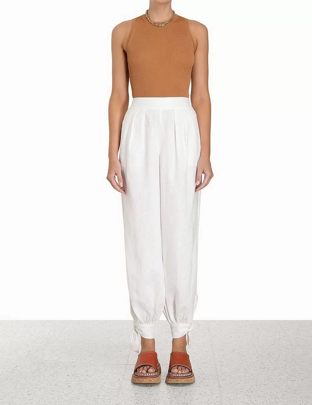 Discount ZIMMERMANN Devi Knit Racer Tank