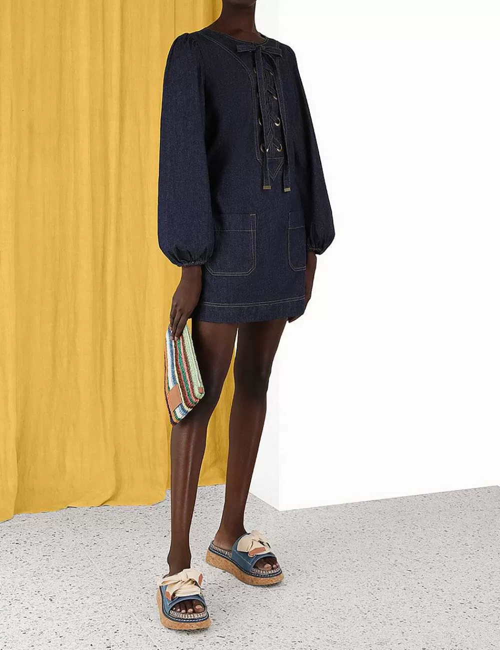 Fashion ZIMMERMANN Devi Lace Up Tunic Dress
