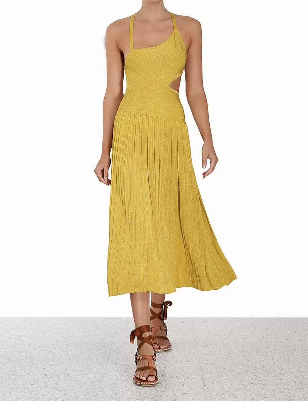 Store ZIMMERMANN Devi Lurex Midi Dress