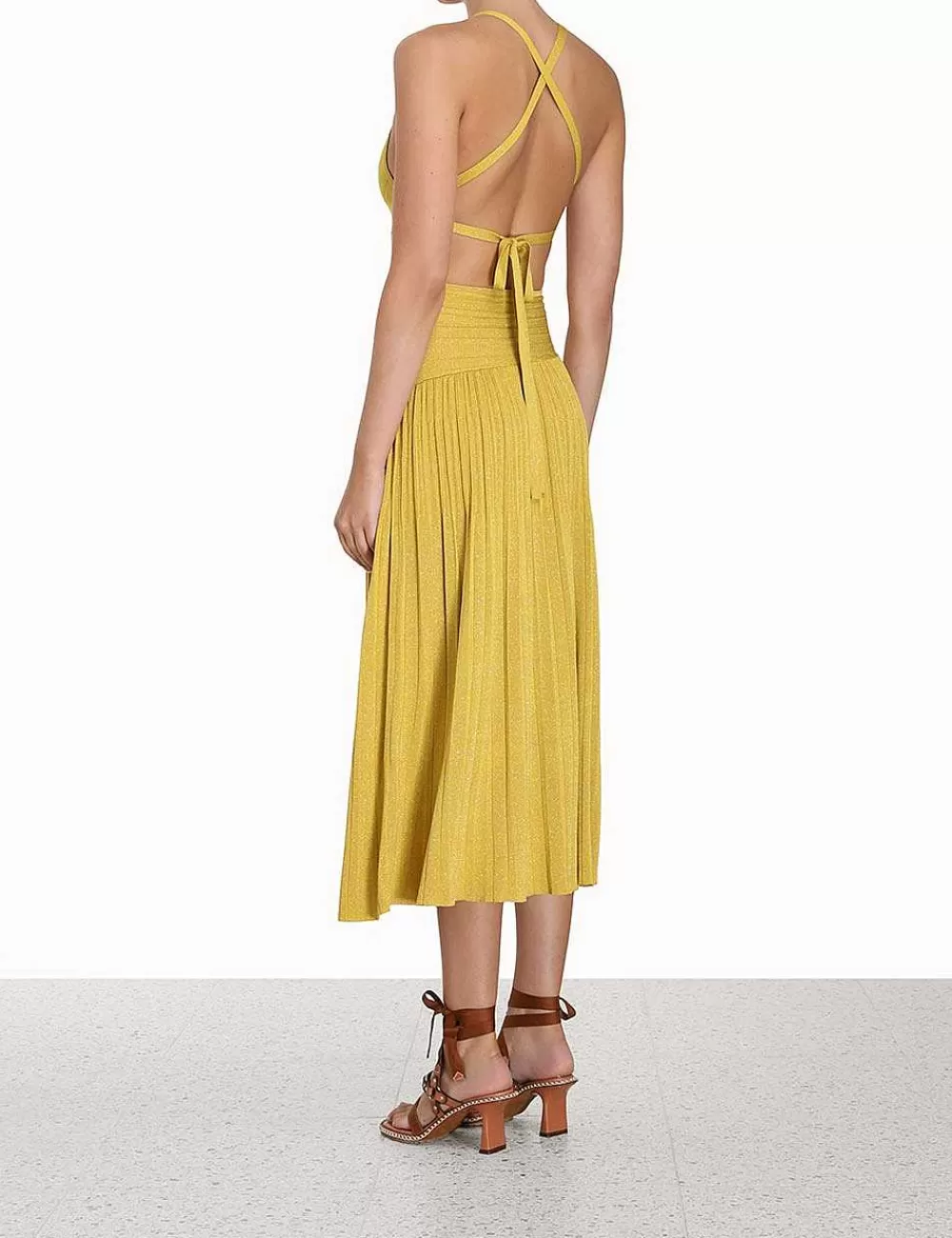 Best Sale ZIMMERMANN Devi Lurex Midi Dress