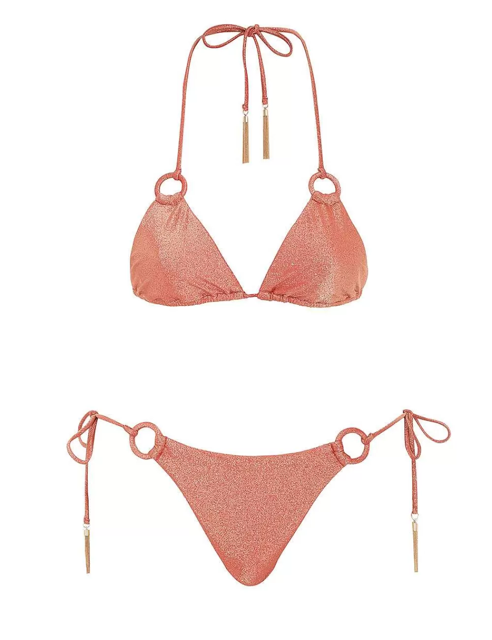 Sale ZIMMERMANN Devi Lurex Ring Tie Bikini