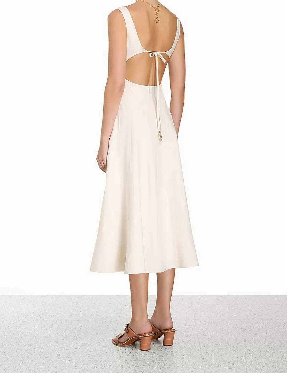 Store ZIMMERMANN Devi Panelled Midi Dress