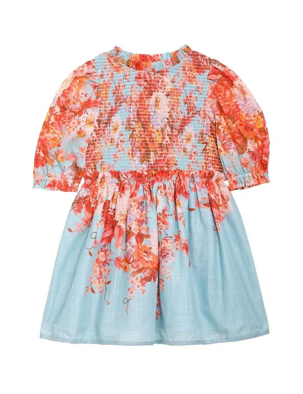 Cheap ZIMMERMANN Devi Puff Sleeve Shirred Dress