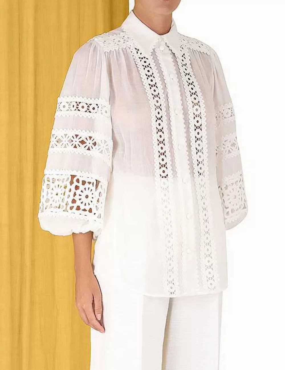 Outlet ZIMMERMANN Devi Spliced Billow Blouse