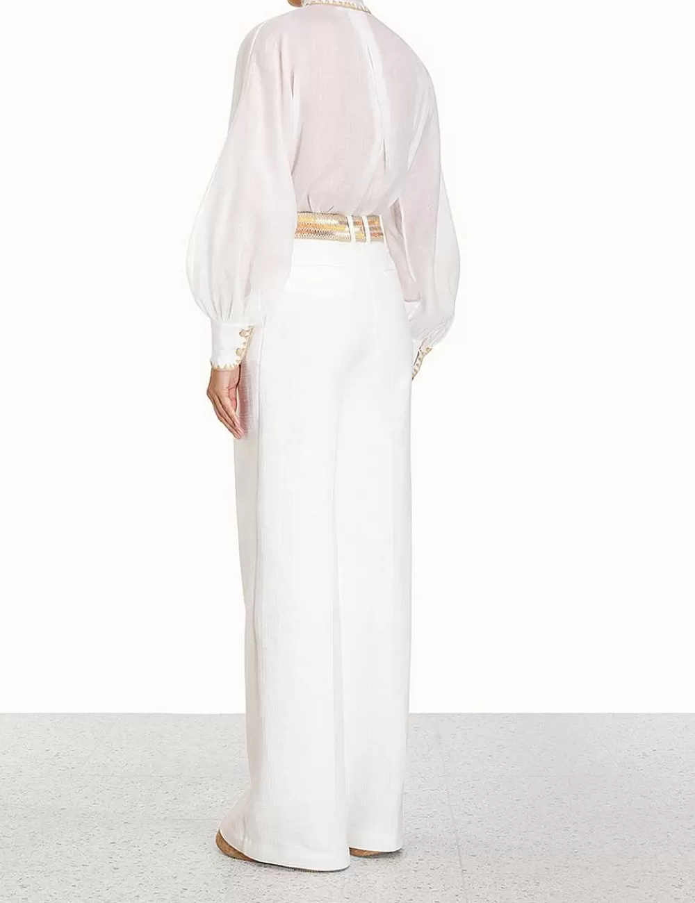 Clearance ZIMMERMANN Devi Tie Neck Blouse