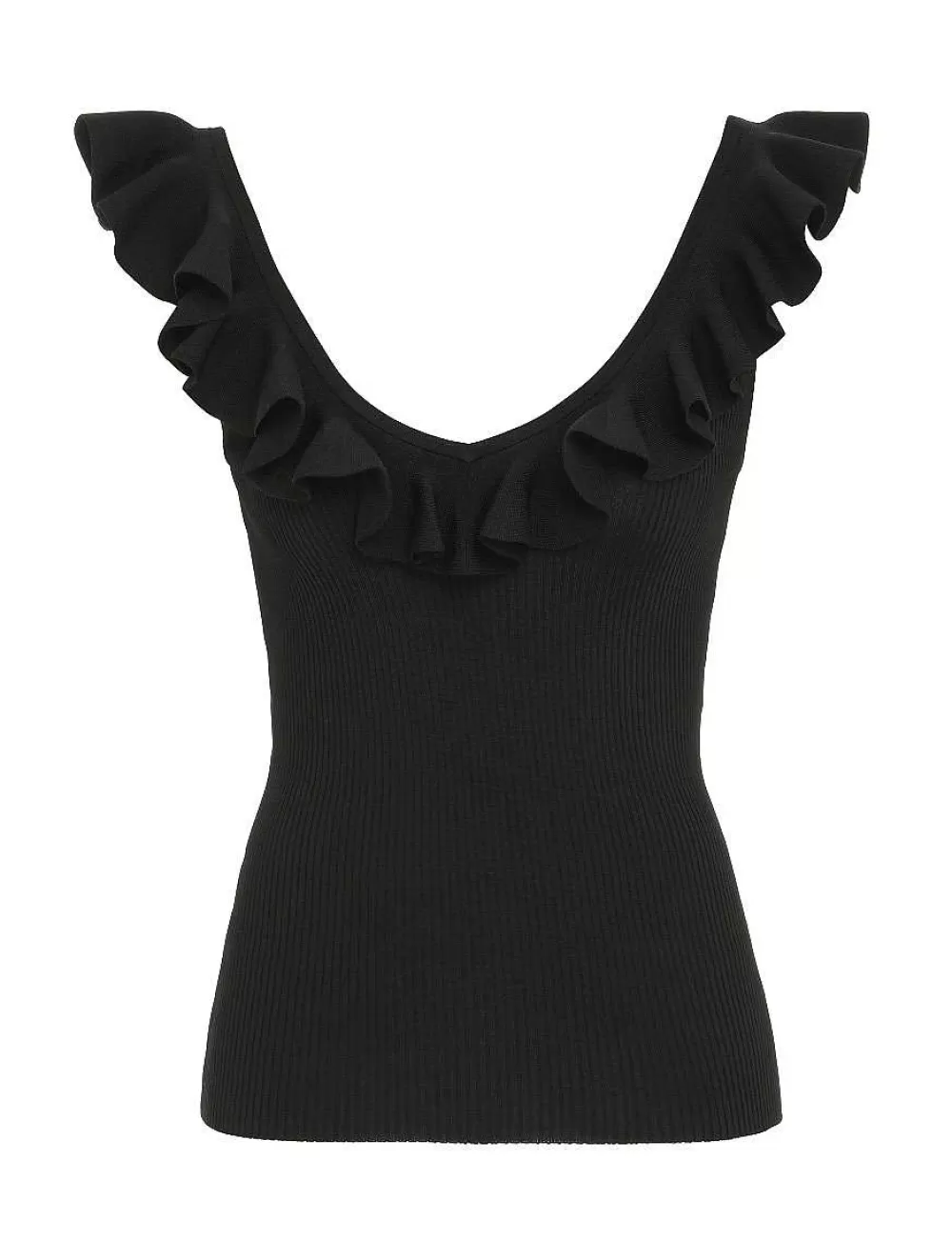 Store ZIMMERMANN Devi V-Neck Frill Tank